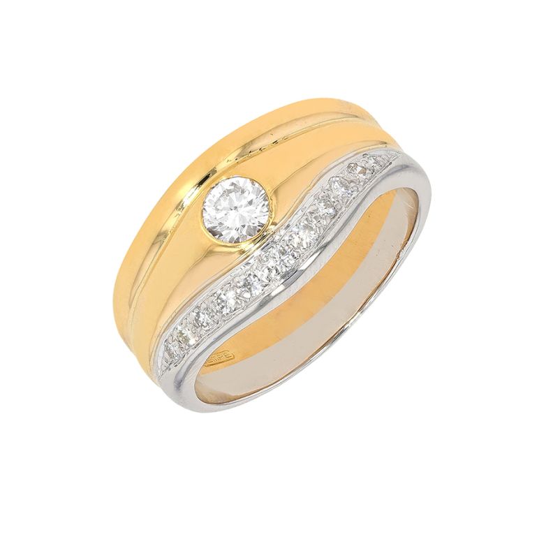 Bague diamants 0.53 carat 2 ors 8.60g Comme neuf -  reconditionné disponible sur Gemme Les Bijoux